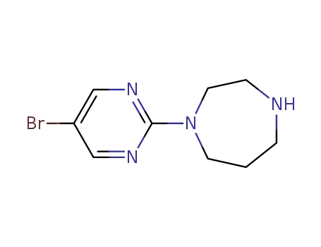 Molecular Structure of 849021-44-9 (1-(5-BROMOPYRIMIDIN-2-YL)[1,4]DIAZEPANE)
