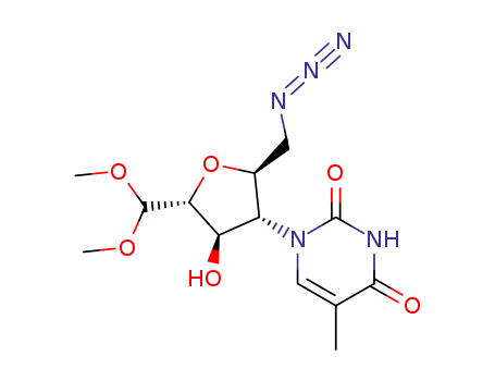 2,5-ANHYDRO-6-AZIDO-4,6-DIDEOXY-4-(3,4-DIHYDRO-5-METHYL-2,4-DIOXO-1(2H)-PYRIMIDINYL)-1-(DIMETHYL ACETAL)-L-MANNOSE