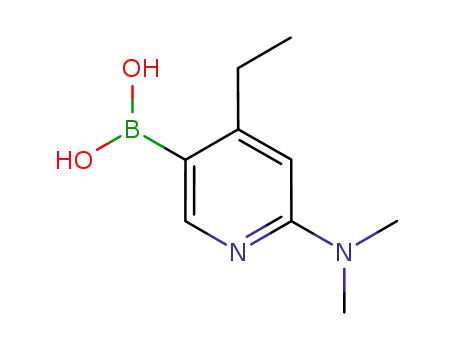 Molecular Structure of 848360-83-8 (6-(diMethylaMino)-4-ethylpyridin-3-ylboronic acid)