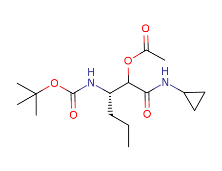 (3S)-3-((tert-butoxycarbonyl)aMino)-1-(cyclopropylaMino)-1-oxohexan-2-yl acetate