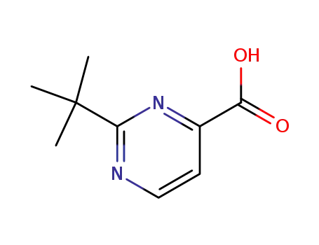 Molecular Structure of 847955-90-2 (4-Pyrimidinecarboxylic acid, 2-(1,1-dimethylethyl)- (9CI))