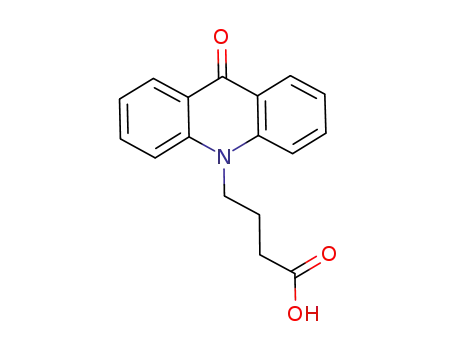Molecular Structure of 90053-07-9 (9-Oxo-10(9H)-acridinebutanoic acid)