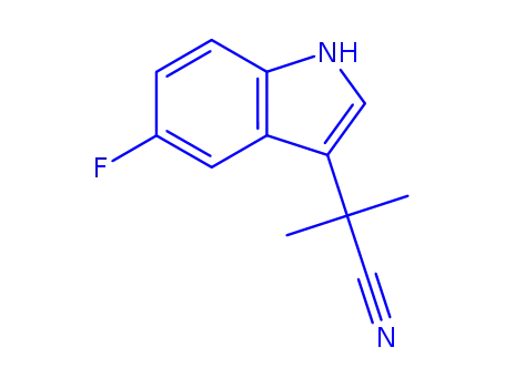 Molecular Structure of 847865-44-5 (1H-Indole-3-acetonitrile, 5-fluoro-a,a-dimethyl-)
