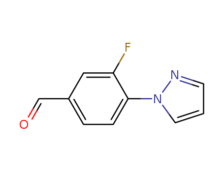 Benzaldehyde, 3-fluoro-4-(1H-pyrazol-1-yl)-