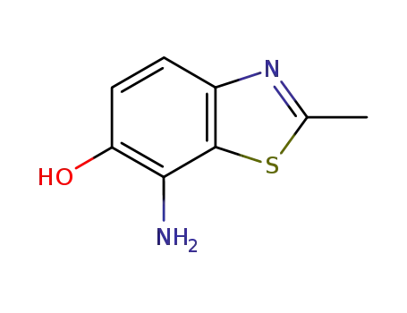 Molecular Structure of 89976-72-7 (6-Benzothiazolol,7-amino-2-methyl-(7CI))
