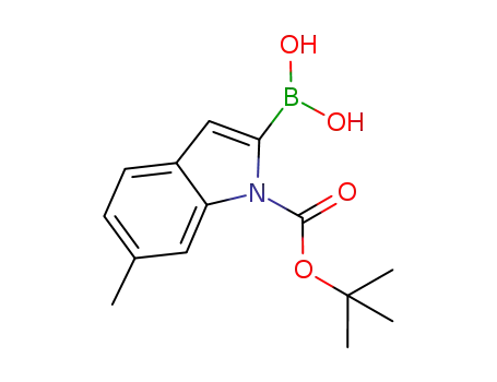 Molecular Structure of 850568-51-3 (1-BOC-6-METHYLINDOLE-2-BORONIC ACID)