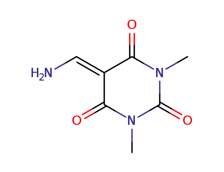 Molecular Structure of 90000-82-1 (5-(aminomethylidene)-1,3-dimethylpyrimidine-2,4,6(1H,3H,5H)-trione)