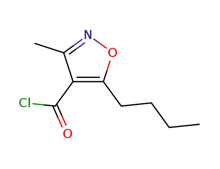 Molecular Structure of 90415-80-8 (4-Isoxazolecarbonyl chloride, 5-butyl-3-methyl- (7CI))