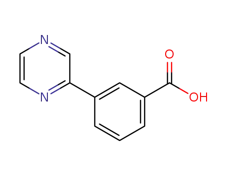 Molecular Structure of 856905-13-0 (3-(PYRAZIN-2-YL)BENZOIC ACID)