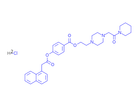 4-((2-(4-(PIPERAZIN-1-YLCARBONYLMETHYL)PIPERAZIN-1-YL)ETHYL)OXYCARBONYL)PHENYL NAPHTHALEN-1-YLACETATE 2HCL