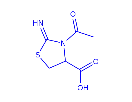 Molecular Structure of 857959-37-6 (4-Thiazolidinecarboxylic  acid,  3-acetyl-2-imino-)