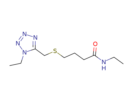 85697-11-6,Butanamide, N-ethyl-4-(((1-ethyl-1H-tetrazol-5-yl)methyl)thio)-,N-Ethyl-3-piperidyl-isocyanat;Piperidine,1-ethyl-3-isothiocyanato;N-Ethyl-4-(1-ethyl-1,2,3,4-tetrazol-5-yl)methylthio-butyramide;