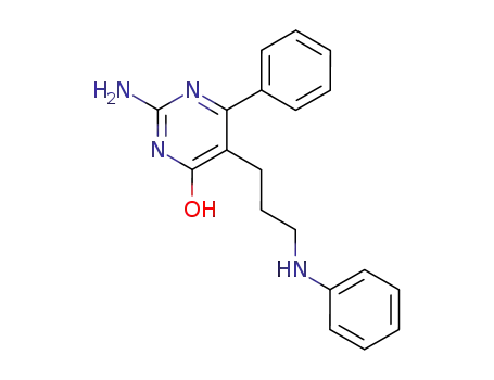 Molecular Structure of 853-66-7 (2-amino-6-phenyl-5-[3-(phenylamino)propyl]pyrimidin-4(1H)-one)
