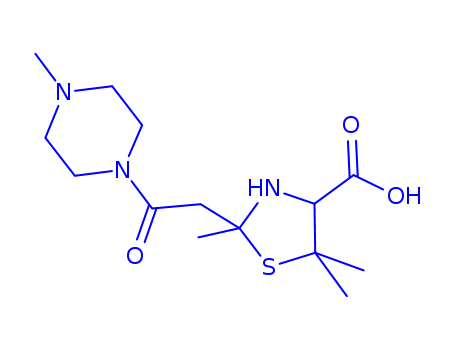 4-CARBOXY-2,5,5-TRIMETHYLTHIAZOLIDINE-2-ACETO-N-METHYLPIPERAZIDE