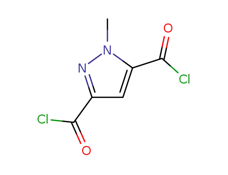 Molecular Structure of 90421-57-1 (1H-Pyrazole-3,5-dicarbonyl dichloride, 1-methyl- (9CI))