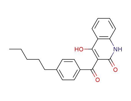 Molecular Structure of 90182-30-2 (2-hydroxy-3-[(4-pentylphenyl)carbonyl]quinolin-4(1H)-one)
