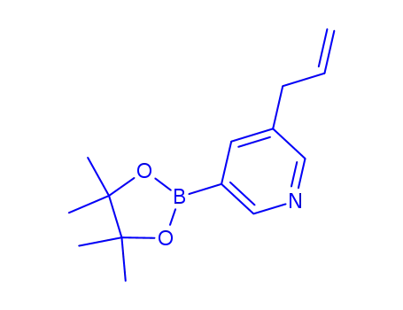 Molecular Structure of 857934-96-4 (3-(2-Propen-1-yl)-5-(4,4,5,5-tetraMethyl-1,3,2-dioxaborolan-2-yl)-pyridine)