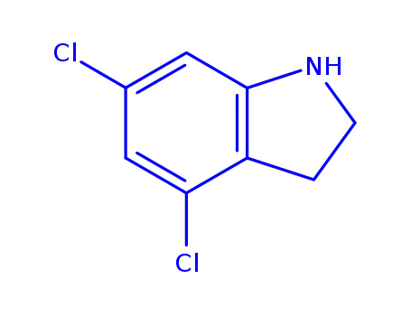 Molecular Structure of 903551-23-5 (4,6-DICHLORO-2,3-DIHYDRO-1H-INDOLE HYDROCHLORIDE)
