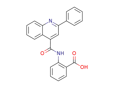 Molecular Structure of 85-78-9 (2-[(2-PHENYL-QUINOLINE-4-CARBONYL)-AMINO]-BENZOIC ACID)