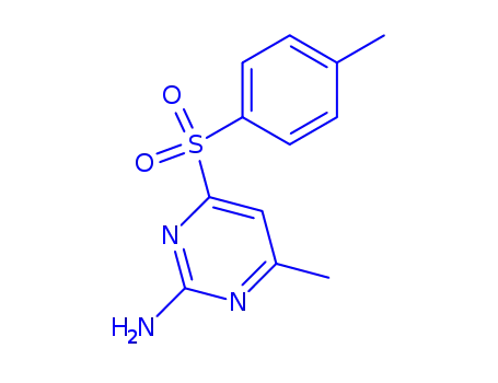 Molecular Structure of 860648-93-7 (4-METHYL-6-((4-METHYLPHENYL)SULFONYL)PYRIMIDINE-2-YLAMINE)