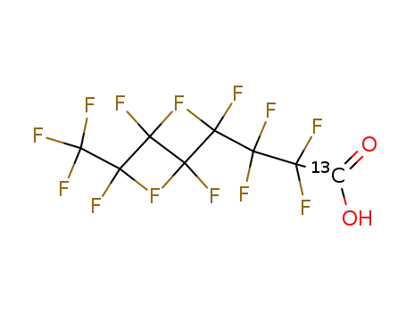 Molecular Structure of 864071-09-0 (PERFLUORO-N-OCTANOIC ACID-1-13C)