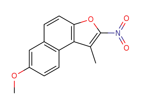 Molecular Structure of 86539-71-1 (7-methoxy-1-methyl-2-nitronaphtho(2,1-b)furan)