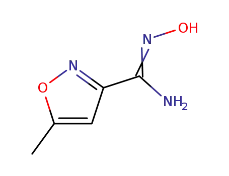 Molecular Structure of 90585-88-9 (N'-HYDROXY-5-METHYLISOXAZOLE-3-CARBOXIMIDAMIDE)