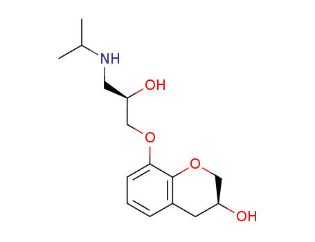 Molecular Structure of 86247-86-1 (3,4-dihydro-8-(2-hydroxy-3-isopropylaminopropoxy)-2H-1-benzopyran-3-ol)
