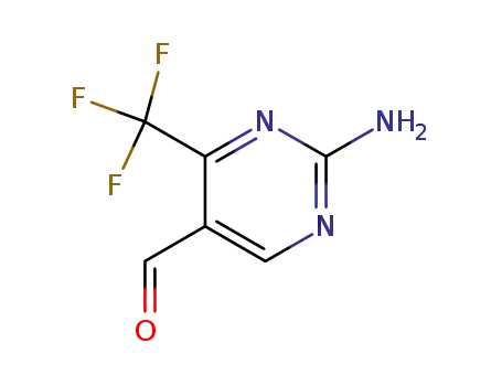 Molecular Structure of 863774-22-5 (2-Amino-4-(trifluoromethyl)pyrimidine-5-carbaldehyde)
