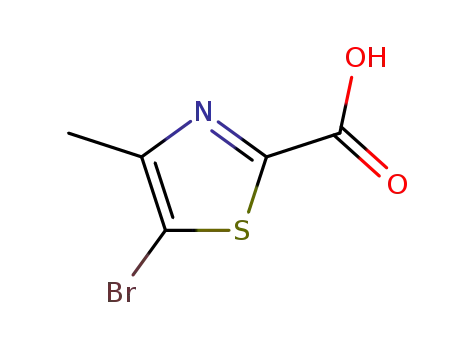 Molecular Structure of 874509-45-2 (5-BROMO-4-METHYL-2-THIAZOLECARBOXYLIC ACID)