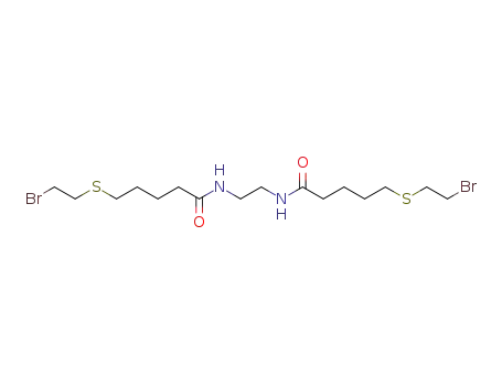 Molecular Structure of 870-03-1 (5-(2-bromoethylsulfanyl)-N-[2-[5-(2-bromoethylsulfanyl)pentanoylamino] ethyl]pentanamide)
