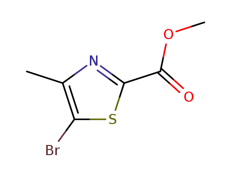 Molecular Structure of 79247-79-3 (Methyl 5-bromo-4-methylthiazole-2-carboxylate)