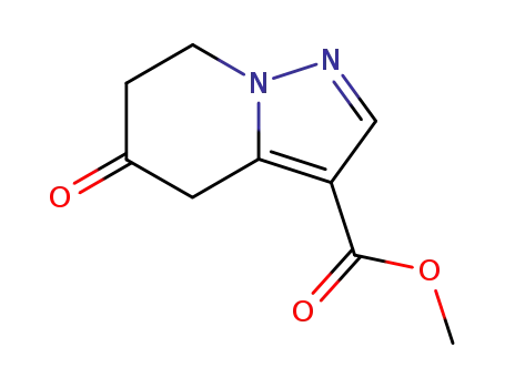 Molecular Structure of 866216-24-2 (METHYL 5-OXO-4,5,6,7-TETRAHYDROPYRAZOLO[1,5-A]PYRIDINE-3-CARBOXYLATE)