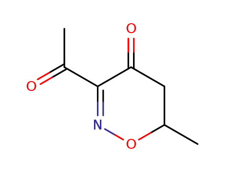 Molecular Structure of 79311-01-6 (4H-1,2-Oxazin-4-one, 3-acetyl-5,6-dihydro-6-methyl- (9CI))