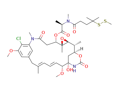 Molecular Structure of 902768-55-2 (N<sup>2'</sup>-deacetyl-N<sup>2'</sup>-[4-methyl-4-(methyldithio)-1-oxopentyl]-D-maytansine)