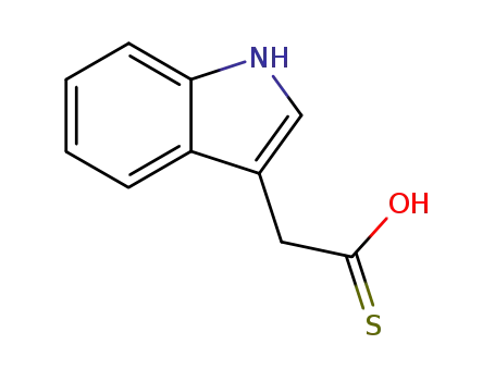 Molecular Structure of 79582-53-9 (1H-Indole-3-ethanethioicacid(9CI))