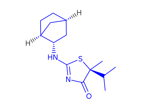 4(5H)-Thiazolone, 2-[(1S,2S,4R)-bicyclo[2.2.1]hept-2-ylamino]-5-methyl-5-(1-methylethyl)-, (5S)-