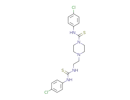 Molecular Structure of 62345-66-8 (1-Piperazinecarbothioamide,
N-(4-chlorophenyl)-4-[2-[[[(4-chlorophenyl)amino]thioxomethyl]amino]eth
yl]-)