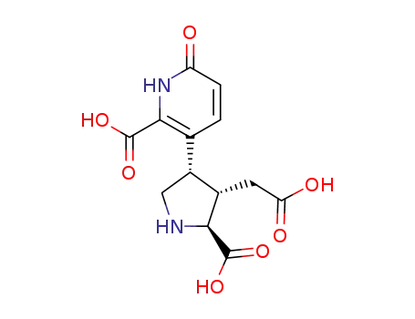 Molecular Structure of 86630-10-6 (3-[(3S)-5β-Carboxy-4α-carboxymethylpyrrolidin-3α-yl]-1,6-dihydro-6-oxopyridine-2-carboxylic acid)