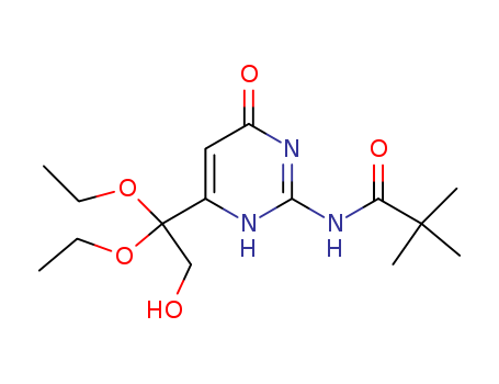 86944-38-9,N-[6-(1,1-diethoxy-2-hydroxyethyl)-4-oxo-1,4-dihydropyrimidin-2-yl]-2,2-dimethylpropanamide,