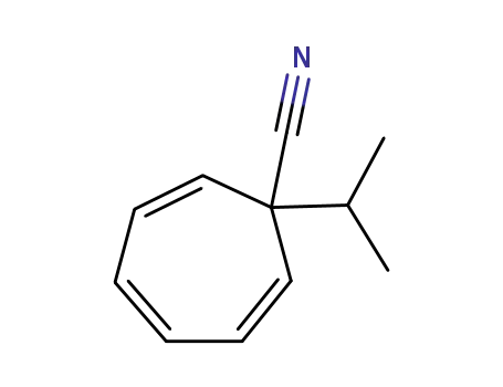 Molecular Structure of 79574-42-8 (2,4,6-Cycloheptatriene-1-carbonitrile,1-(1-methylethyl)-(9CI))