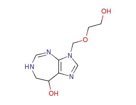 3,6,7,8-tetrahydro-3-((2-hydroxyethoxy)methyl)imidazo(4,5-d)(1,3)diazepin-8-ol