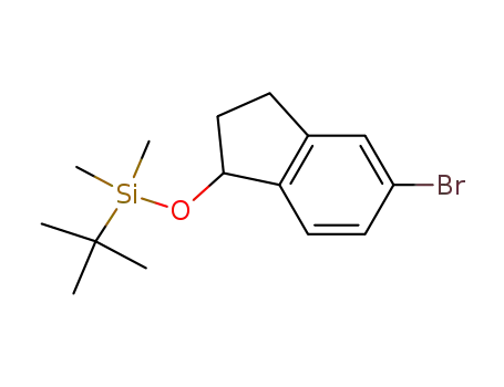 Molecular Structure of 869725-76-8 (Silane, [(5-bromo-2,3-dihydro-1H-inden-1-yl)oxy](1,1-dimethylethyl)dimethyl-)