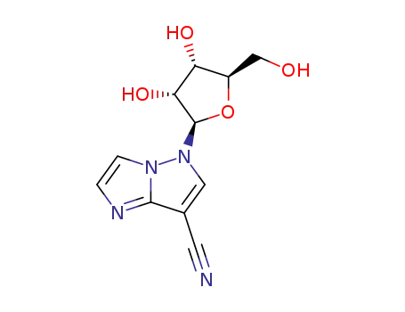 Molecular Structure of 91296-27-4 (5-pentofuranosyl-5H-imidazo[1,2-b]pyrazole-7-carbonitrile)