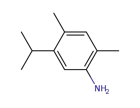 Molecular Structure of 91339-19-4 (Benzenamine,2,4-dimethyl-5-(1-methylethyl)-)
