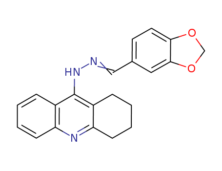 91074-35-0,9-[2-(1,3-benzodioxol-5-ylmethylidene)hydrazinyl]-1,2,3,4-tetrahydroacridine,