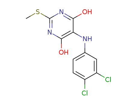5-[(3,4-dichlorophenyl)amino]-6-hydroxy-2-methylsulfanyl-3H-pyrimidin-4-one cas  91064-37-8