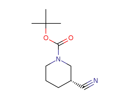 Molecular Structure of 915226-44-7 ((R)-1-N-BOC-3-CYANO-PIPERIDINE)