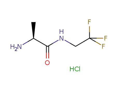 Molecular Structure of 916176-69-7 (opanamide, 2-amino-N-(2,2,2-trifluoroethyl)-, hydrochloride (1:1), (2S)-)
