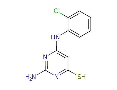 Molecular Structure of 91552-01-1 (2-amino-6-[(2-chlorophenyl)amino]pyrimidine-4(1H)-thione)